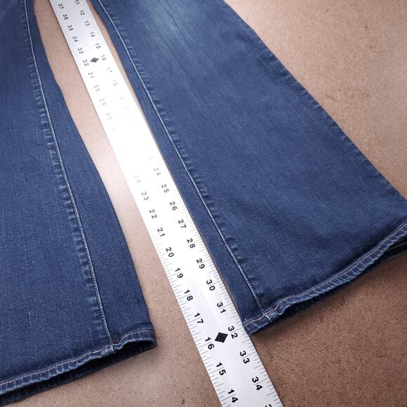 American Eagle Jeans Women 10L Dk Blue Kick Boot Classic Retro Casual Streetwear - Picture 7 of 13